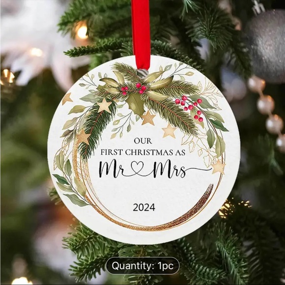 CHRISTMAS ORNAMENT - HIS OR HER GIFT, COUPLE GIFT, CHRISTMAS, DECOR, HOLIDAY - Picture 1 of 3